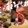 Christmas Letters Pendant A To Z Hanging Xmas Alphabet Ornament Acrylic Snowman Letter Decoration for Christmas Tree Car Backpack