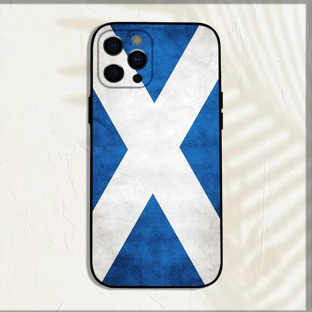 Scotland Scottish Flag Phone Case For Apple iPhone 15,14,13,12,11,Pro,X,XS,Max,XR,Plus,Mini Soft Black Cover