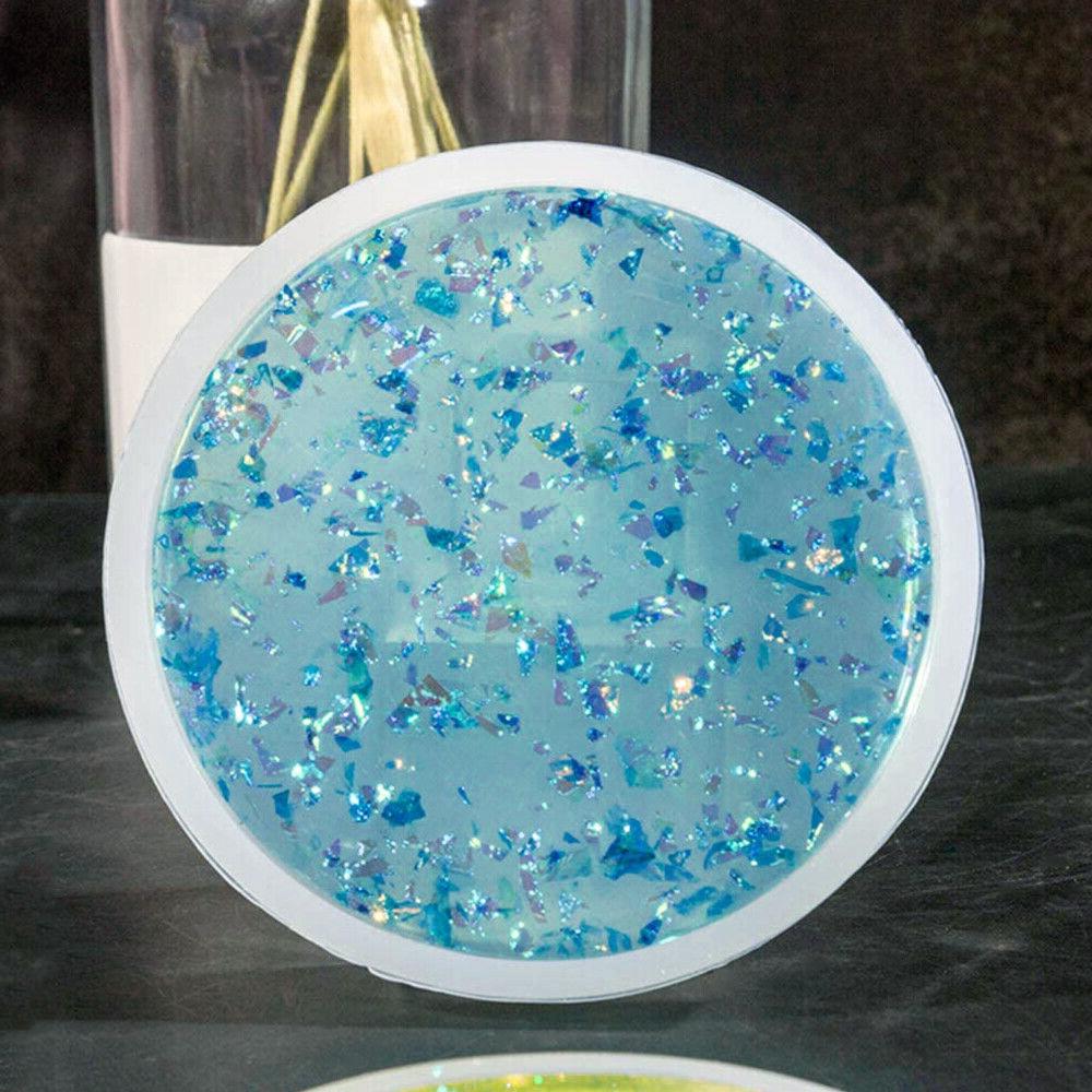 Resin Craft Round Coaster Casting Mold Silicone Jewelry Agate Making Mould