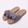 Summer Women's Striped Bow Cotton-Linen Slippers