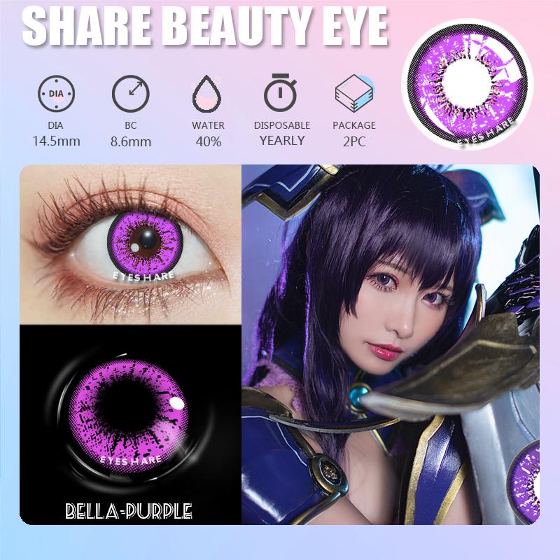 Eyeshare Cosplay Contact Lenses Big Eye Anime Colored Contactlen Blue Lens Red Contact Fashion Soft Color Cosmetic Lenses for Halloween