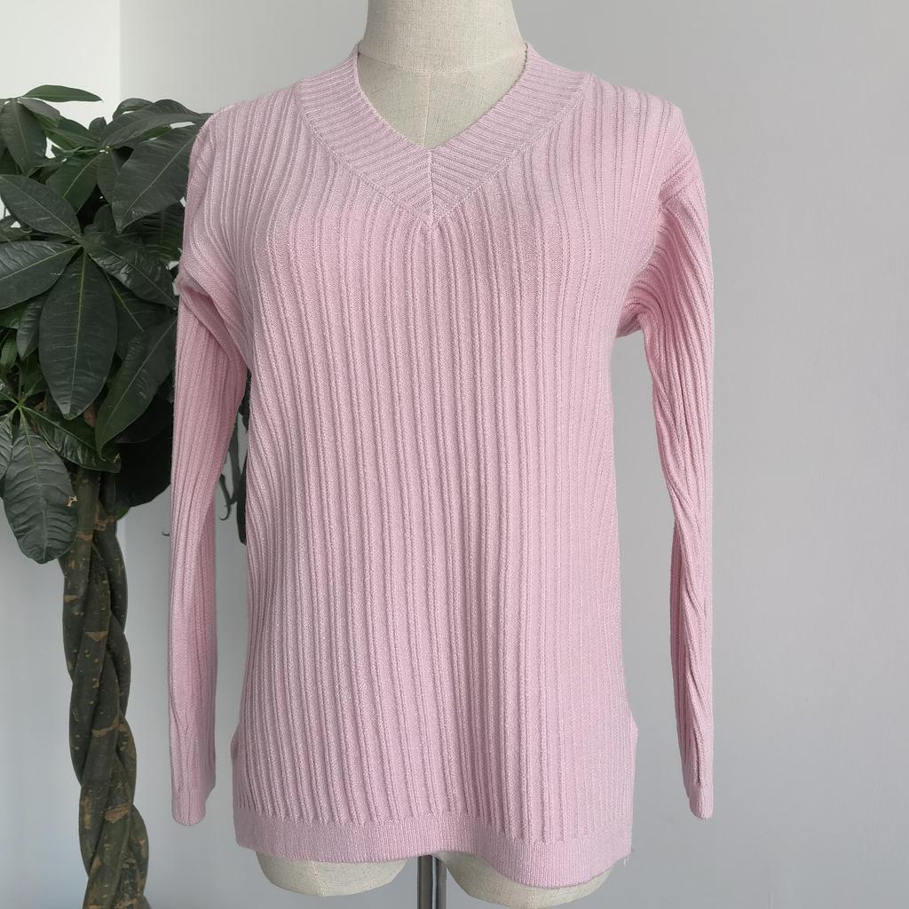 Женский базовый свитер с v-образным вырезом, теплые толстые свободные пуловеры, однотонный джемпер, повседневный топ, осень-зима