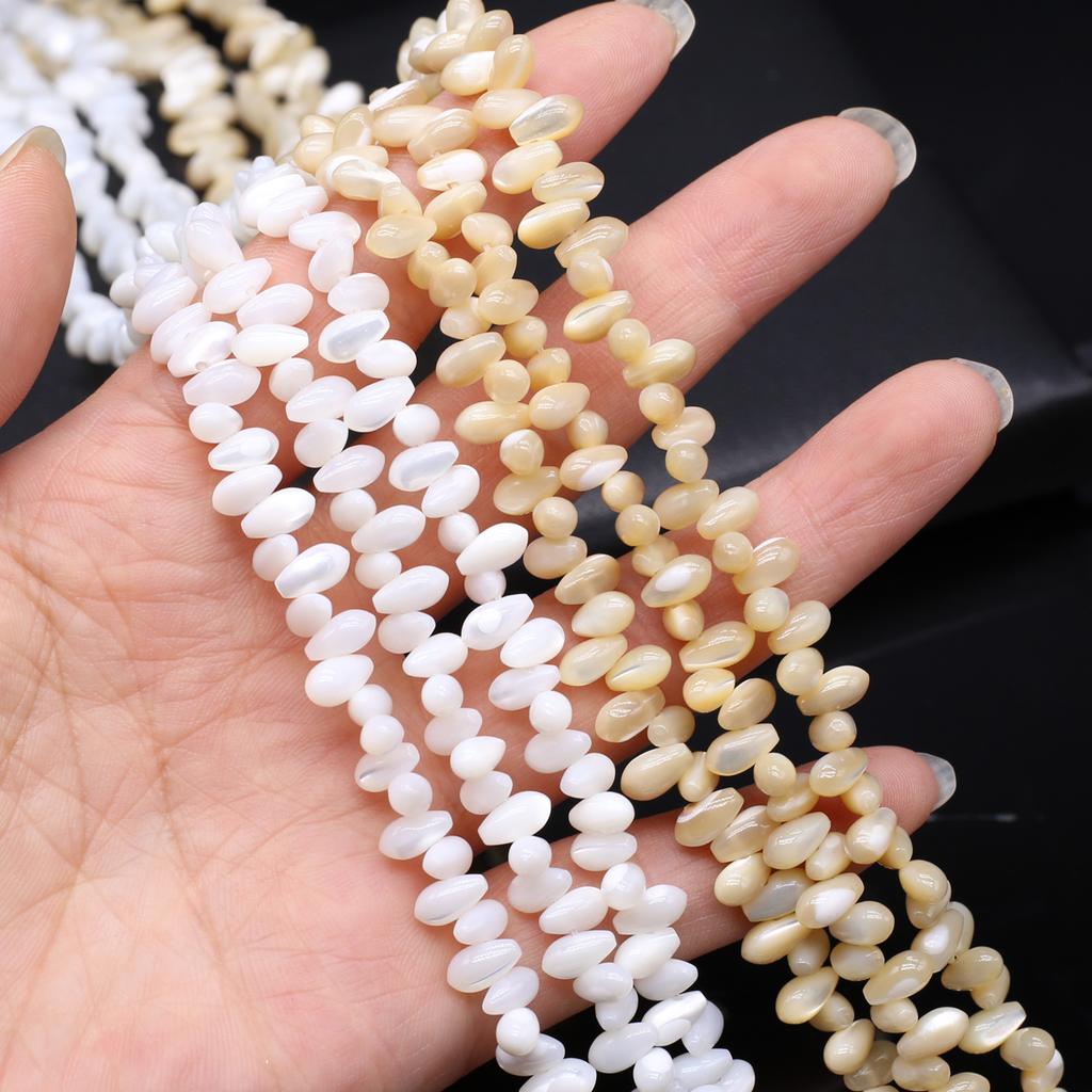 Horizontal Hole Shell Beads Natural Freshwater Shell Irregular Beads 4x8mm For Jewelry Making DIY Necklace Bracelet Earrings Accessory