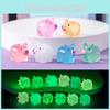 Charming Glow In The Dark Mini Pig Resin Decoration For Micro Landscaping