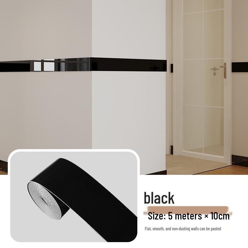 Самоклеящийся рулон настенных стикеров 10 см x 5 м: Плиточный плинтус и угловое оформление