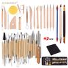 42-Piece Polymer Clay Pottery Tool Set: Sculpting, Carving Knives, Indentation Pens, and Painting Apron Included