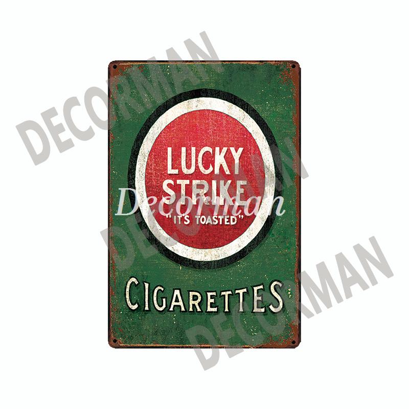 [ WellCraft ] Сигареты Lucky Strike Металлические вывески Постеры Винтажная настенная живопись LTA-1763