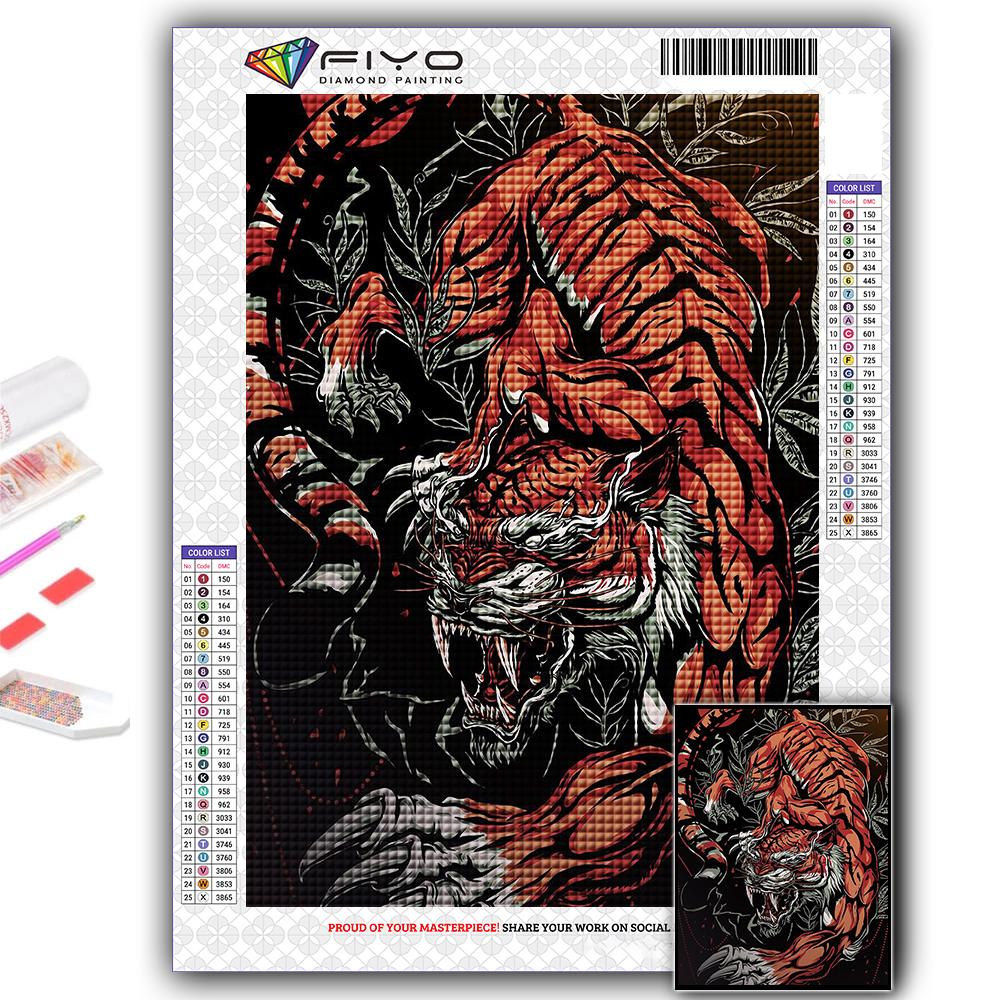 DIY 5D алмазная живопись свирепые животные набор для вышивки крестом полная дрель вышивка мозаика художественная картина стразы подарок