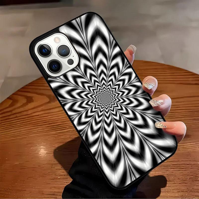 Чехол для телефона с принтом оптической иллюзии для iPhone 17 Air 16 15 14 13 12 11 Pro Max Max Plus Защитный чехол-бампер