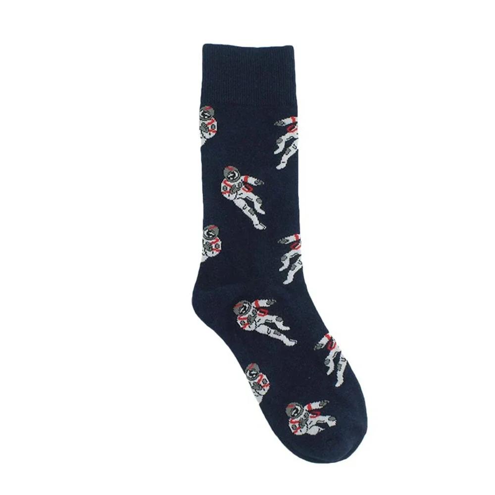 Новые забавные мужские хлопковые носки Alien Planet Universe, европейская американская мода, уличные танцевальные тренды, хипстерские скейтборды, унисекс