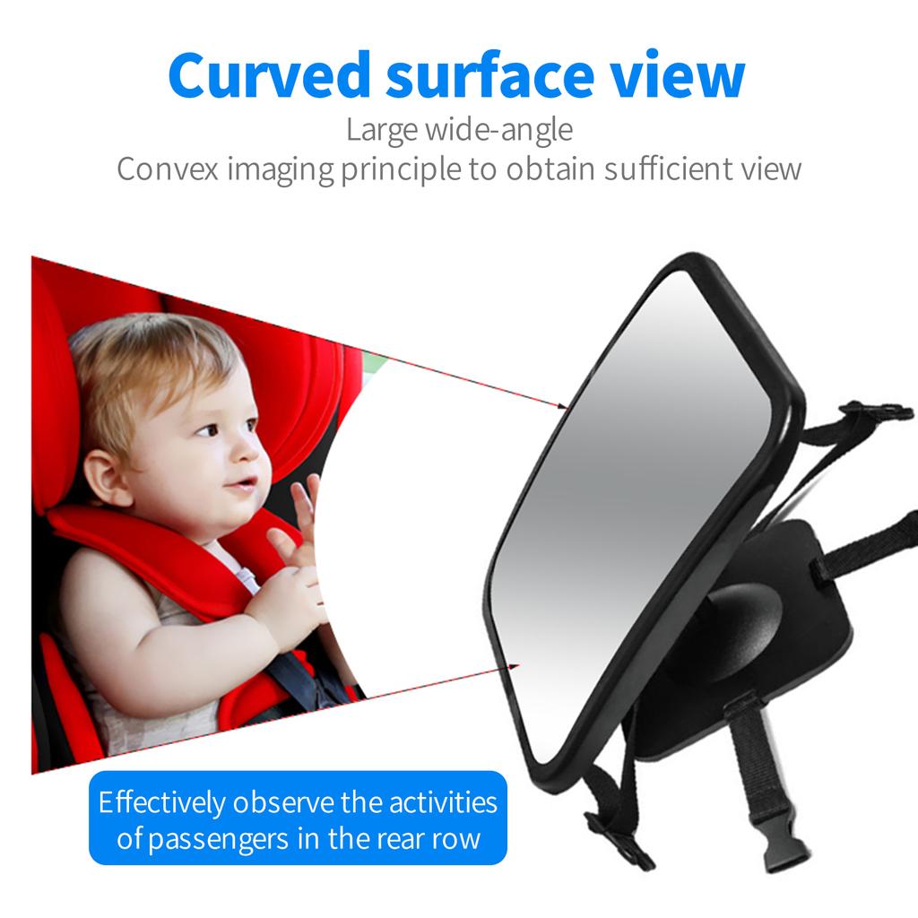 Baby Car Mirror with Light Remote Controller Acrylic Adjustable Baby Mirror for Car Observe Baby " S
