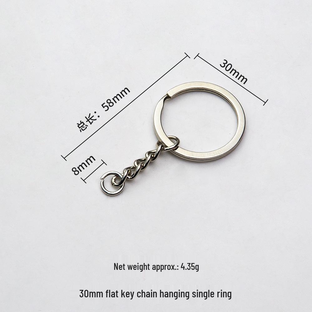 Eco-Friendly Nickel-Free Metal Keyring: DIY Jewelry Accessory, Split Ring Keychain with Doll Pendant