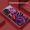 Красочный Цветочный Тотем Для Samsung Galaxy S10 S20 Plus S21 FE S22 S23 S24 FE S25 Ultra Черный Чехол для Телефона из Закаленного Стекла Жесткий Чехол