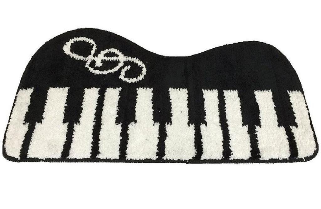 Rubitas Piano Mat for and Stylish Interior Design Bathroom, Entryway, Indoor/Outdoor Use, Kitchen, Toilet, (Black)