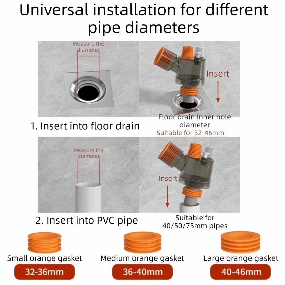 Triple Drainage Pipe Diverter Floor Drain Connects Compatible  Air Conditioning