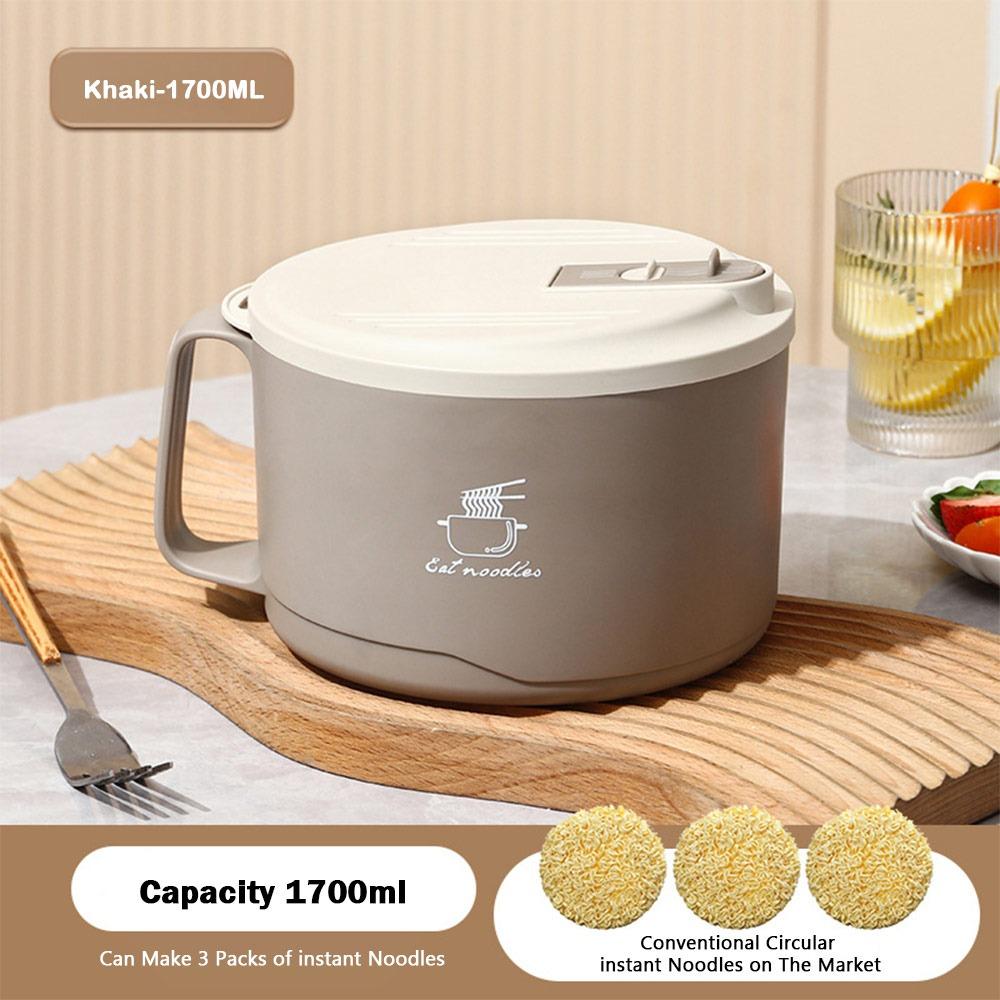 1100/1700ml Ramen Bowl Large Capacity Dormitory Lunch Box Durable Soup Cups On-the-Go