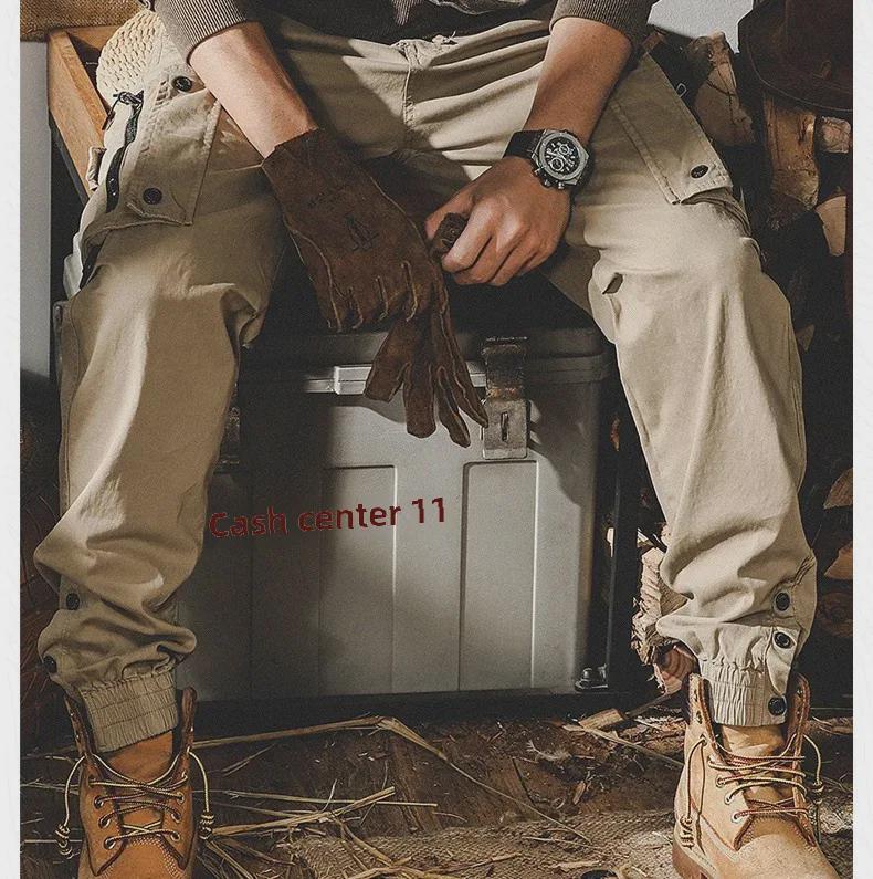 Men's American Style Tactical Overalls - Straight Fit, Autumn/Winter 2024, Outdoor Casual Pants for City Commuting and Mountain Activities.