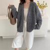 Нежный ветер вязаный кардиган топ женская одежда осень и зима новый ленивый ветер свободный универсальный свитер куртка