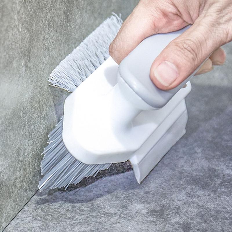 Многоповерхностная чистящая щетка V-образной формы с узкой щетиной для швов плитки, углов душа, труднодоступных мест, эффективный скраббер