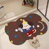 Мультяшный милый коврик для ванной из диатомовой грязи, водопоглощающий, противоскользящий, быстросохнущий, для спальни, ванной комнаты, дома, интерьера, входной коврик, ковер