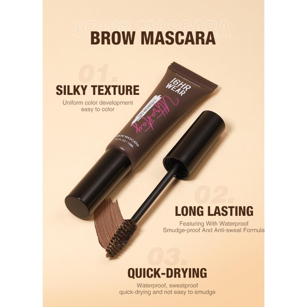 Langmanni Гель для глаз + 4-цветный крем для бровей, комбинированный водонепроницаемый стерео натуральный комбинированный набор