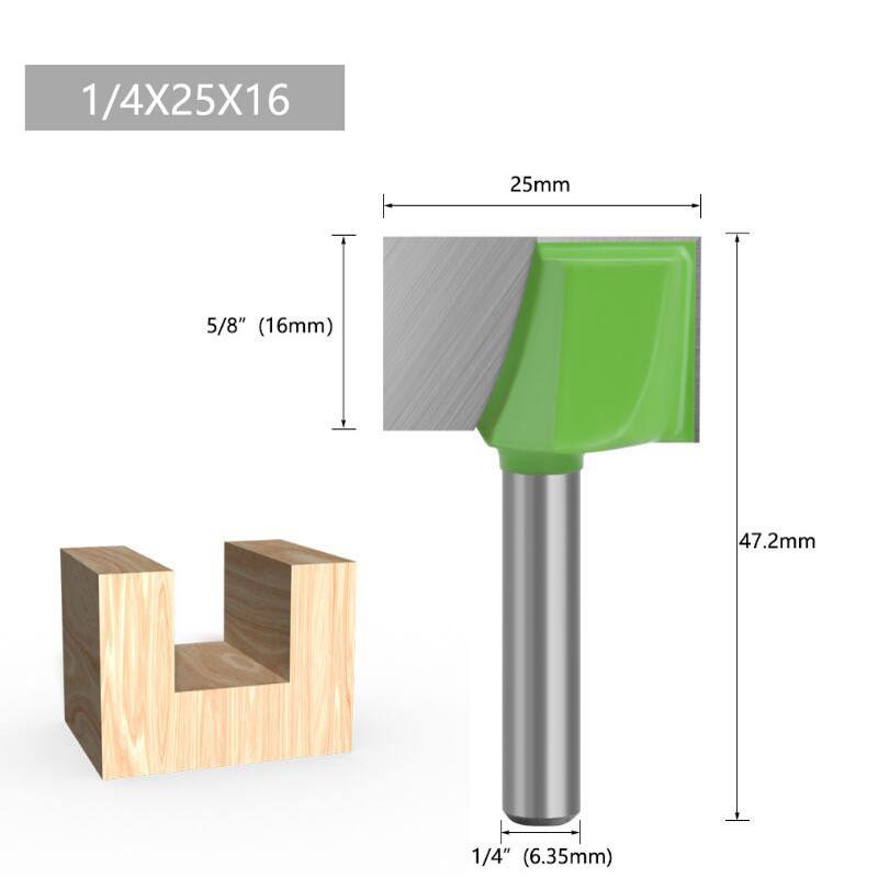 1 шт., 1/4 дюйма, чистящая нижняя фреза с хвостовиком, прямая фреза, чистая фреза, деревообрабатывающая силовая машина