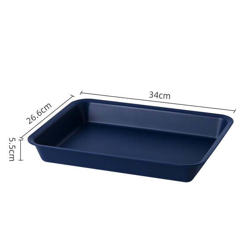 Nordic Plastic Tea Fruit Dessert Serving Tray Rectangular Kitchen Food Cake Plate Dinnerware Table Dining Organizer