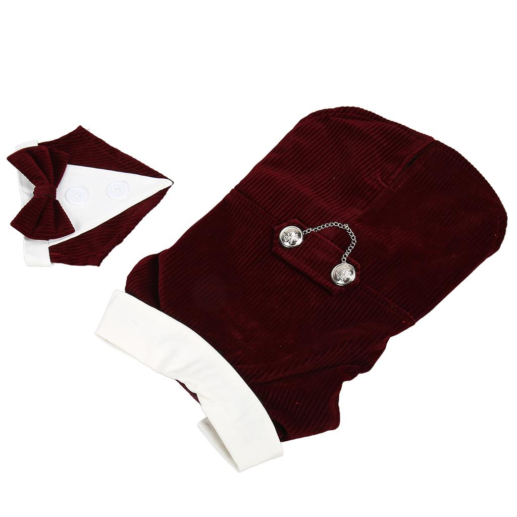 Костюм для свадьбы для питомца, стильный, элегантный, декоративный, для собак, официальный смокинг, костюм для свадебной вечеринки, красный цвет