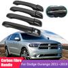 Накладки на дверные ручки из углеродного волокна для Dodge Durango MK3 WD 2011~ Внешние аксессуары для автомобиля Гаджеты Наклейки 2012 2013 2014 2015