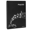 EsiFare A4 Size Music File, 2-Sided, 20 Sheets/40 Pages, with Writing Folder, Ring-Type, Anti-Reflective, Black Cover, Perfect for Organizing and Stor