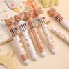 10 Colors Ballpoint Pen Cartoon Bear 0.5Mm Colorful Ink Gel Pens Silicone Kawaii Pens School Office Supplies Korean Stationery