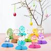 Набор из 9 шт. Easter Honeycomb Decor Set Кролик и Яйцо Тематические Центральные Украшения для Стола Вечеринки Домашний Декор Праздничные 3D Сотовые Шары