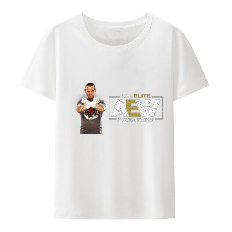 Летняя одежда Cm Punk футболка черная AEW футболка мужская американская рестлинг футболки
