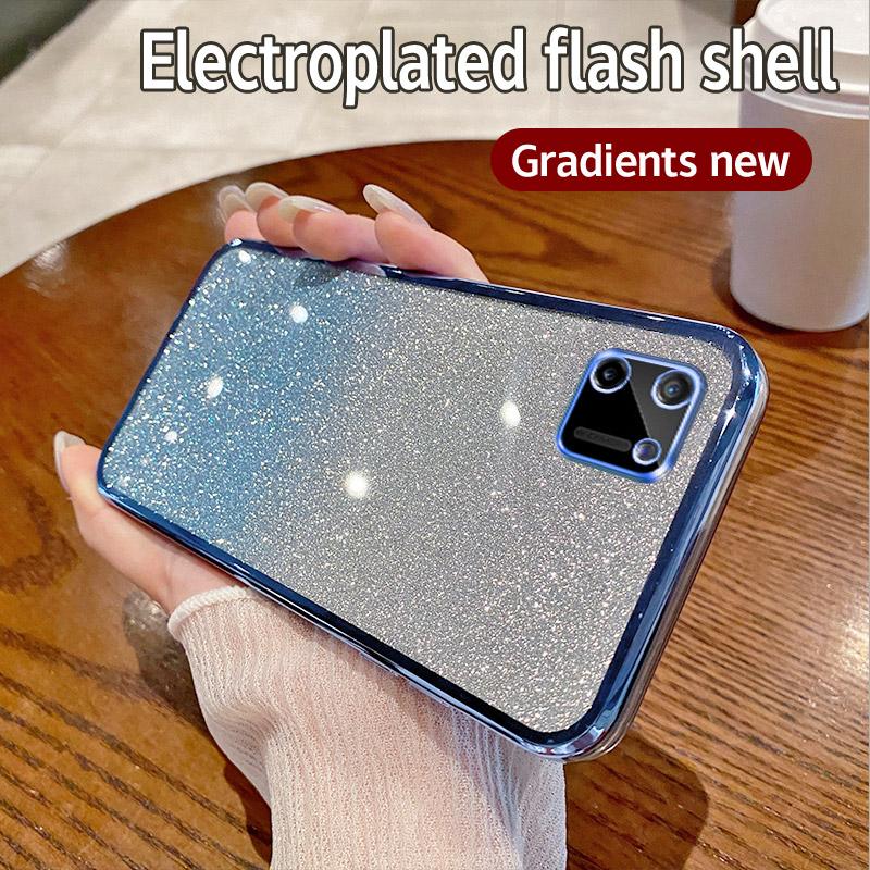 Для OPPO Realme C11 2020 Чехол Realme C11 Чехол для телефона Блестящий Глиттер Гальванизированный Силиконовый Объектив Камеры Мягкая Задняя Крышка