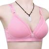Breathable Lace Underwear for Women Simple and Comfortable Middle-aged and Elderly Bra Large Size Without Steel Ring Underwear for Women