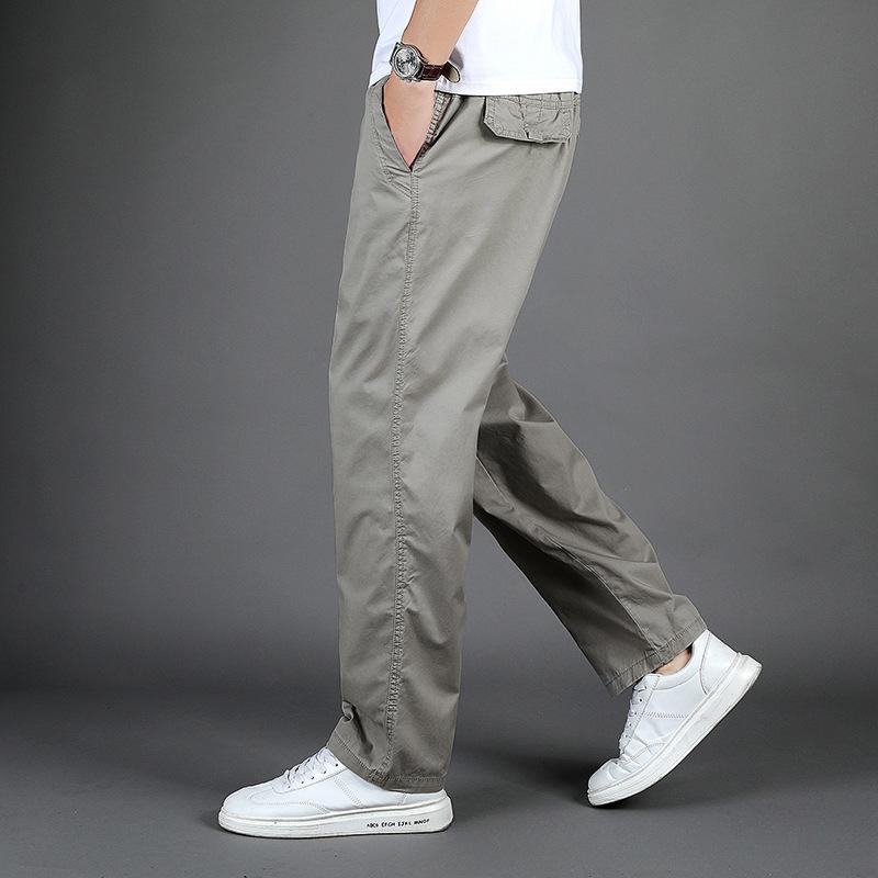 Летние мужские широкие брюки большого размера, комбинезоны с несколькими карманами, прямые повседневные брюки, свободные спортивные штаны для улицы