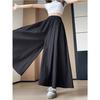 Fashionable Thin Ice Silk Wide Leg Pants, Summer High Waist A-line Skirt for Petite Women, Slimming Style