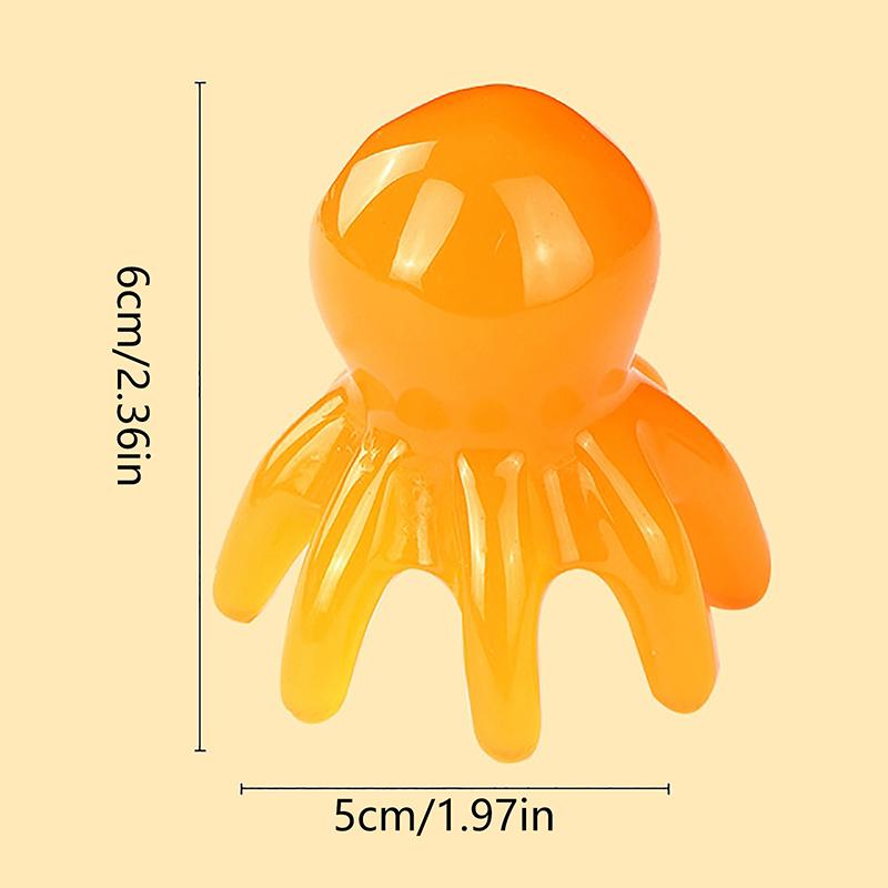Смола Осьминог Массажер для головы Расчесывание Меридиан Скребок Массажная щетка для кожи головы Акупунктура Спа Гуа Ша Инструмент для здоровья Глубокий массаж