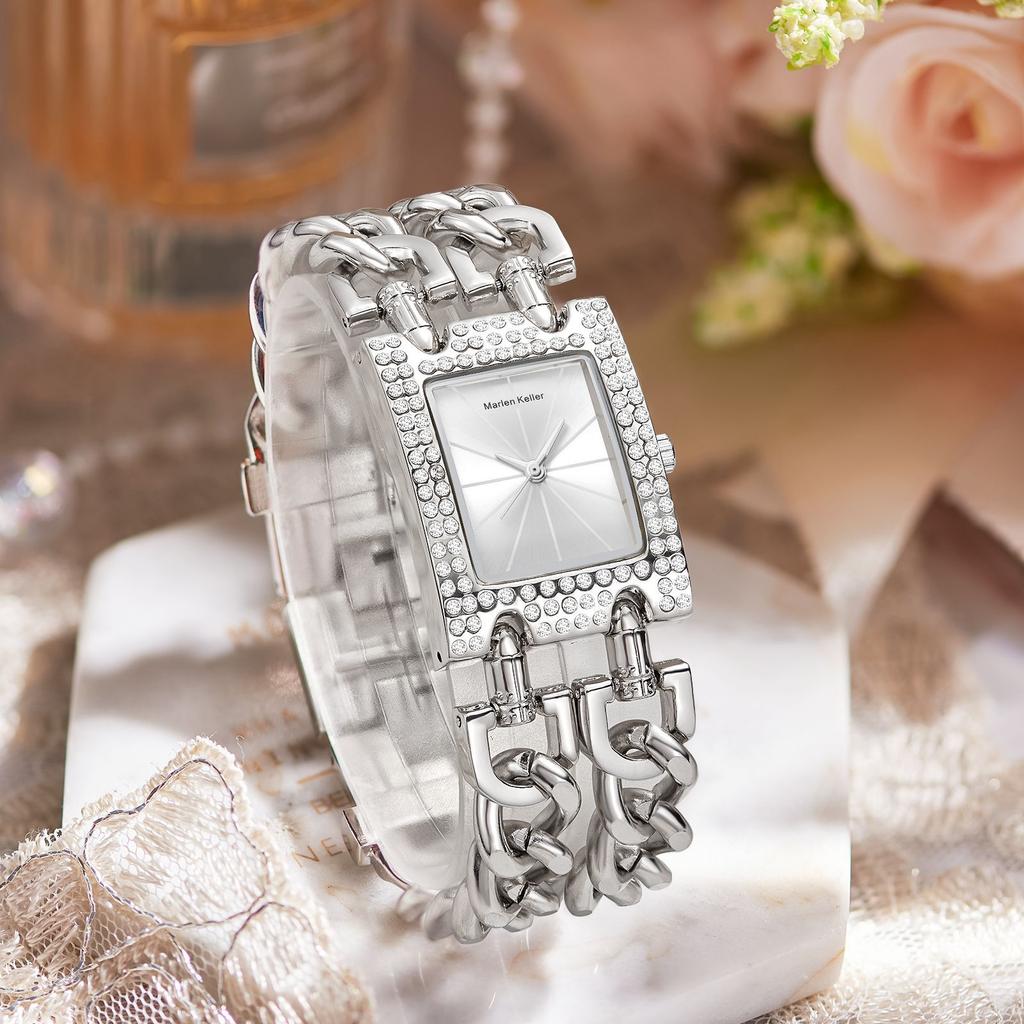 New Top Brand Luxury Women's Square Diamond Watches Alloy Clock Lady's Gold Strap Watch Fashion Quartz Wristwatch