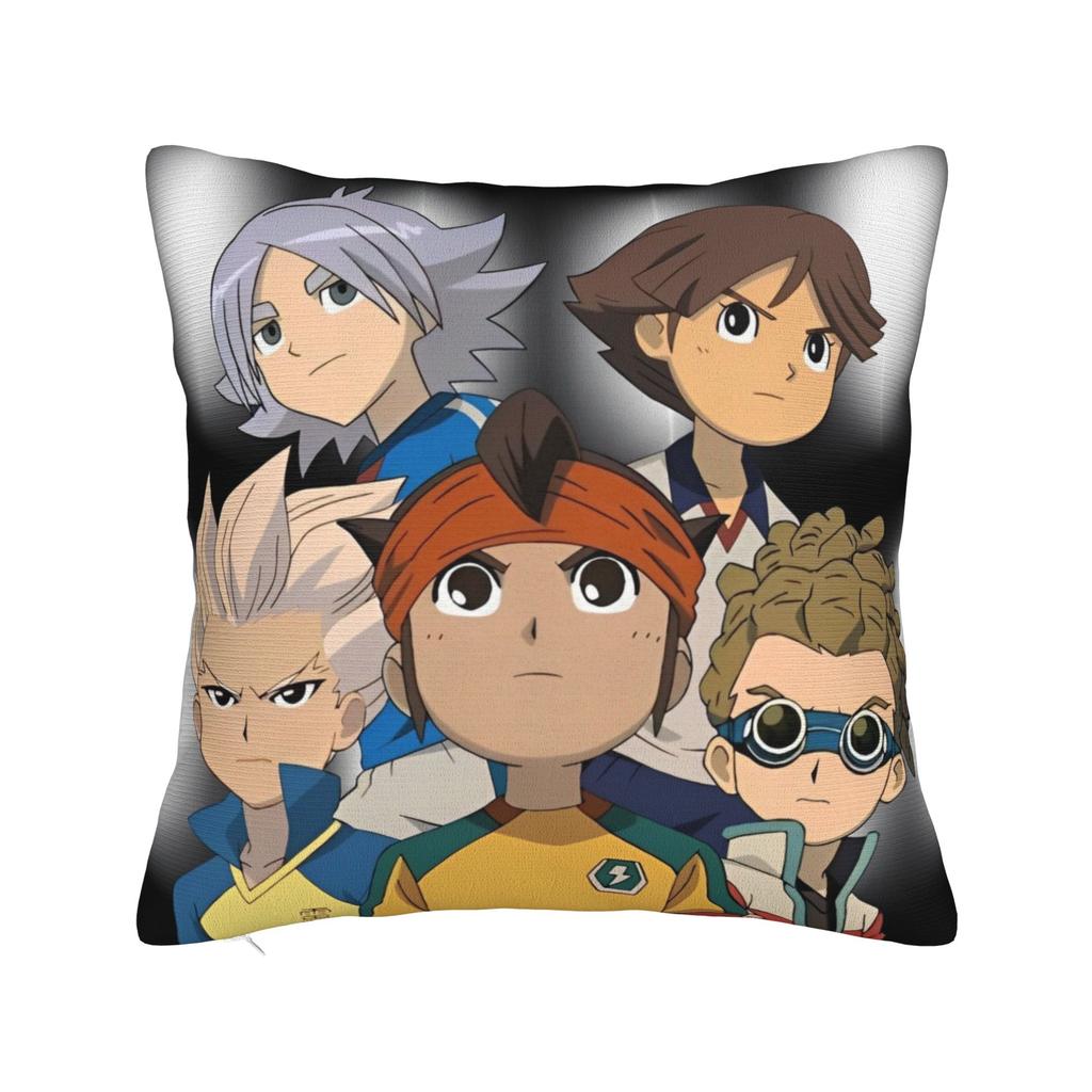 Inazuma Eleven Наволочка для квадратной подушки Аниме Манга Чехол для подушки Смешная молния Декор Наволочка для дома 45x45 см