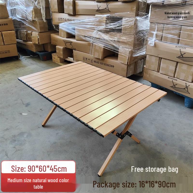 UOSUUOSU Foldable Carbon Steel Camping Roll-Up Table