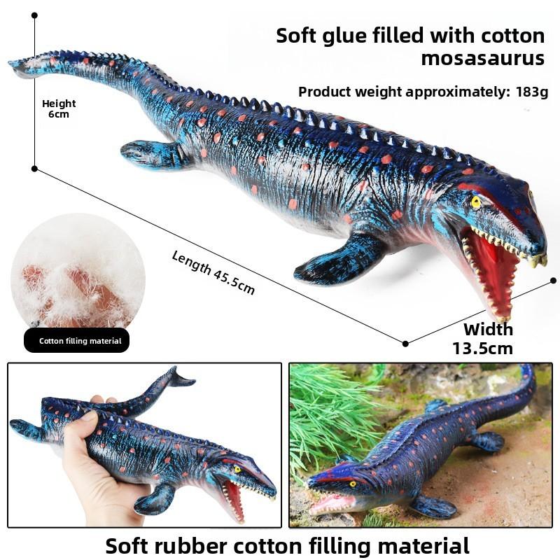 Mosasaurus Dinosaur Model Toy With Moving Jaw For Kids Educational Playroom Gift