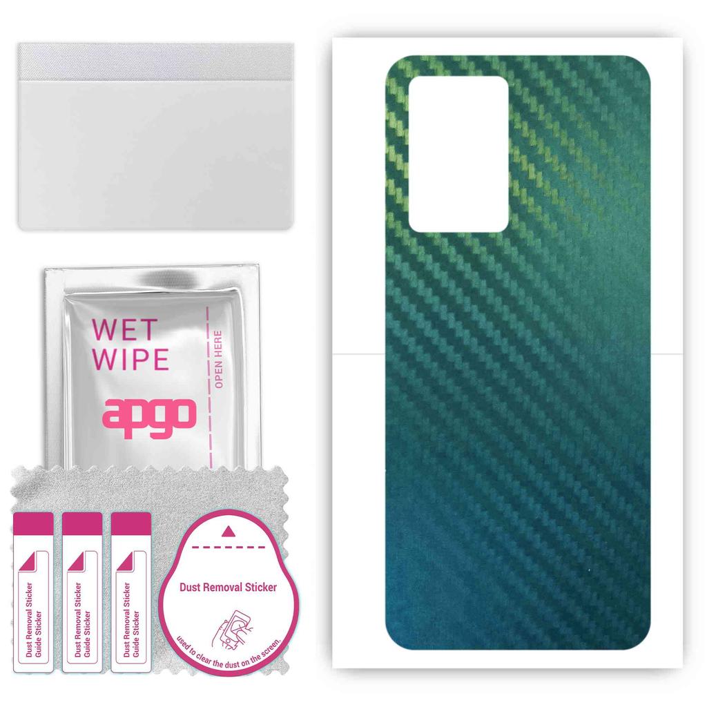 apgo Защитная наклейка-скин для задней панели, совместимая с Realme GT Neo3, Пленка-обертка, Фольга, Винил - Узор Карбон Хамелеон CAKA1