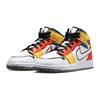 Air Jordan 1 Mid SE GS Multi-Color Canvas Kids Sneakers White Black Picante-Red DV1316-100