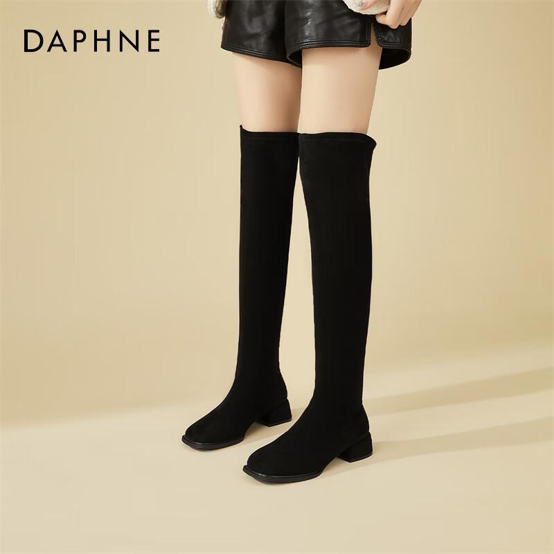 Женские зимние велюровые ботфорты DAPHNE