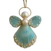 Angel Shell Ornament Christmas Tree Hanging Ornaments Sea-inspired Angel Decorations Handcrafted Seashell Angel Accents for Coastal Beach