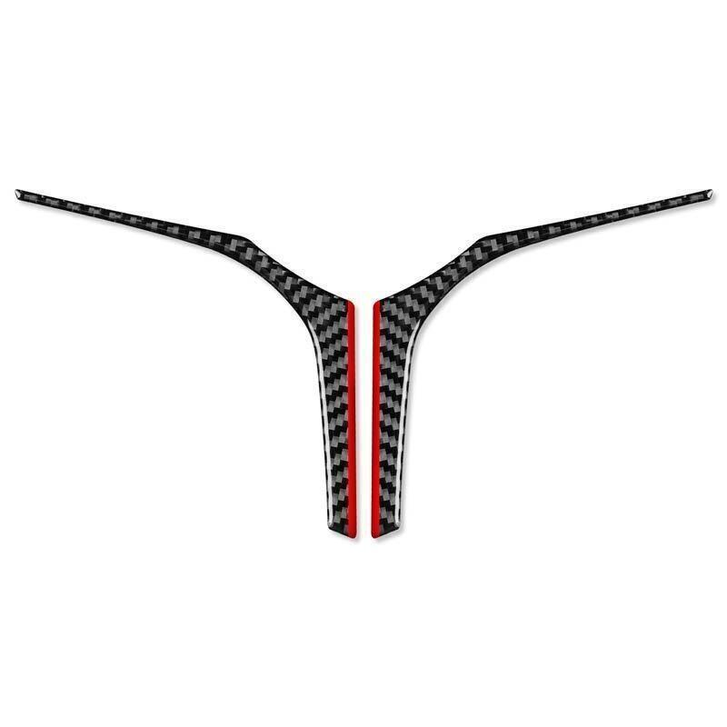 For BMW Z4 G28 2019-2022 Red Edge Carbon Fiber Steering Wheel Strip Cover Trim