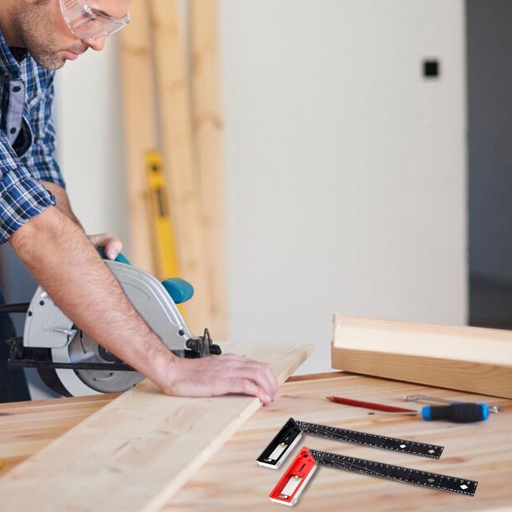 Универсальная комбинированная прямоугольная линейка, многоугольный профессиональный измерительный инструмент, угольник для плотника