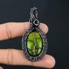Древо жизни зеленый флэш-лабрадорит драгоценный камень ручной работы из чистой медной проволоки ювелирный кулон для женщин