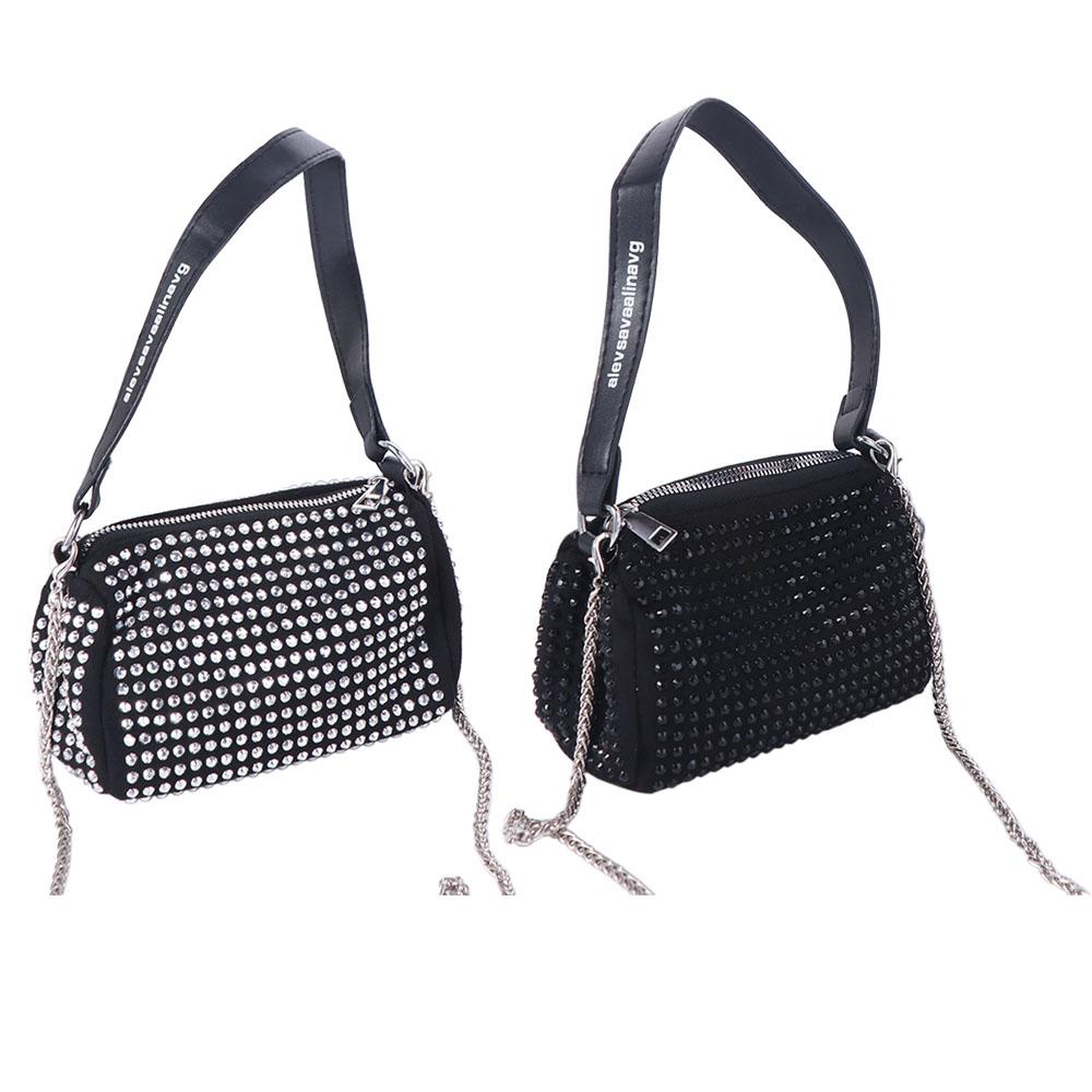 Блестящая Стразовая Сумка Большая Вместимость Сумка Через Плечо Ретро Маленькая Квадратная Сумка Женская